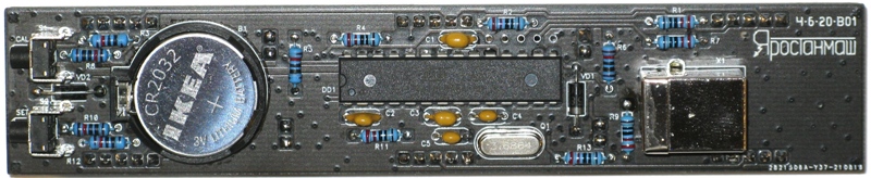 электронные часы Ч-6-20-В01 вид со стороны компонентов